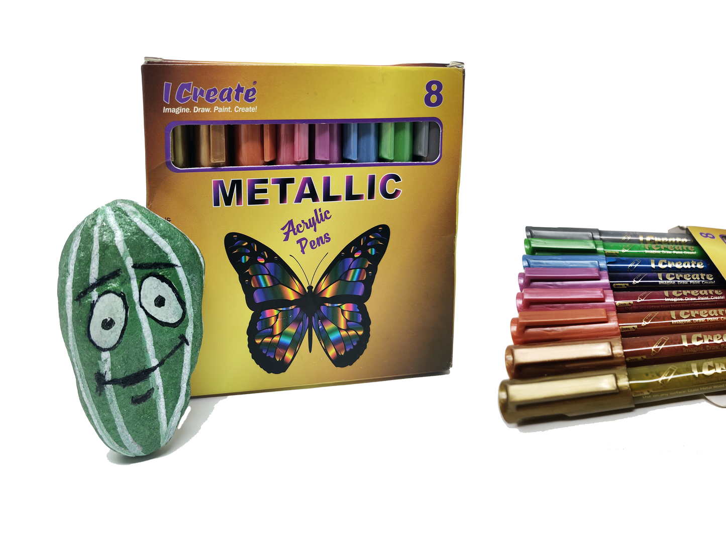 Metallic Acrylic Pens - 8 Set